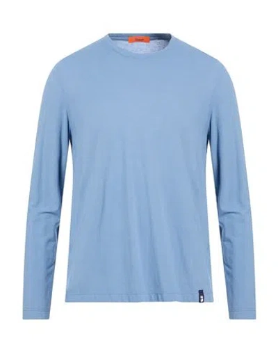 Drumohr Man T-shirt Slate Blue Size L Cotton