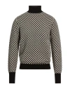Drumohr Man Turtleneck Black Size 40 Cashmere In Black