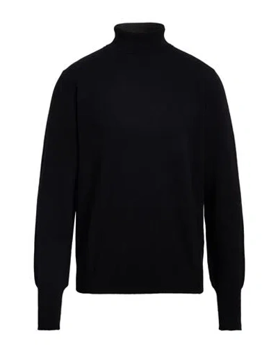 Drumohr Man Turtleneck Black Size 44 Recycled Cashmere, Recycled Wool