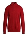 Drumohr Man Turtleneck Brick Size 44 Merino Wool In Red