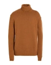 Drumohr Man Turtleneck Brown Size 40 Cashmere In Brown