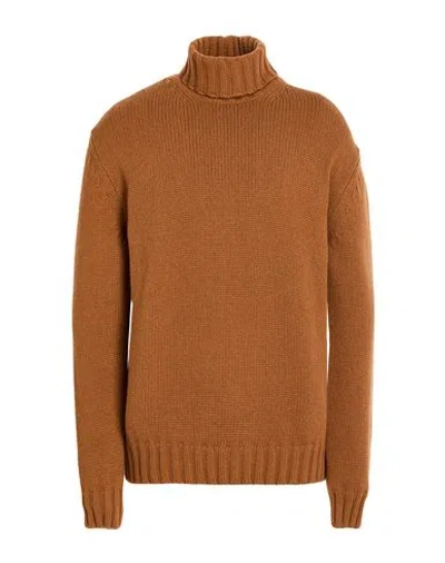 Drumohr Man Turtleneck Brown Size 40 Cashmere