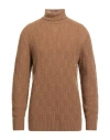 Drumohr Man Turtleneck Brown Size 42 Lambswool