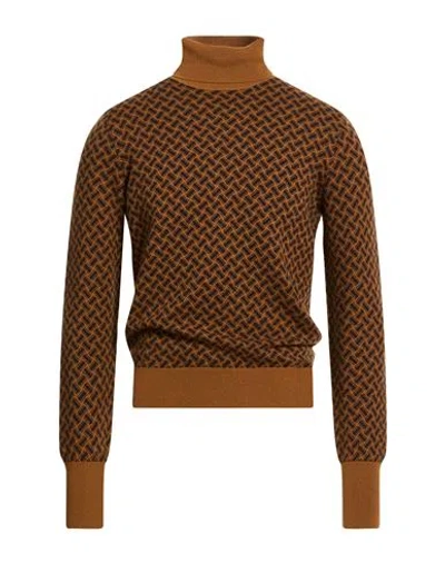 Drumohr Man Turtleneck Brown Size 44 Cashmere