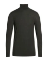 Drumohr Man Turtleneck Dark Green Size 44 Super 140s Wool