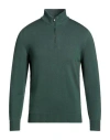 Drumohr Man Turtleneck Dark Green Size 46 Merino Wool
