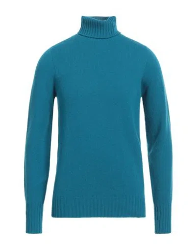 Drumohr Man Turtleneck Deep Jade Size 40 Lambswool In Green