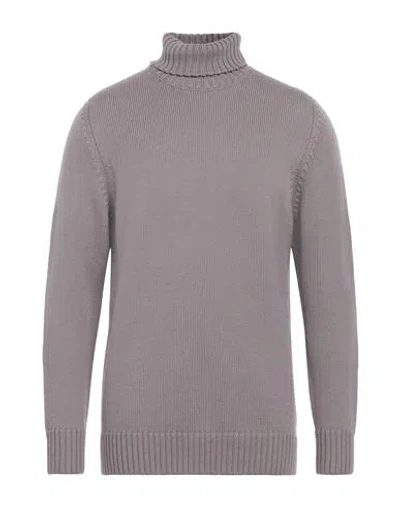 Drumohr Man Turtleneck Dove Grey Size 46 Merino Wool