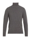 Drumohr Man Turtleneck Grey Size 40 Cashmere In Gray
