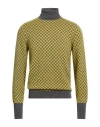 Drumohr Man Turtleneck Grey Size 44 Cashmere In Green