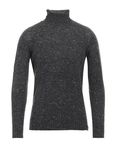 Drumohr Man Turtleneck Grey Size 46 Virgin Wool, Cashmere, Polyamide In Gray
