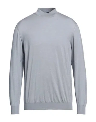 Drumohr Man Turtleneck Grey Size 46 Wool, Silk, Cashmere