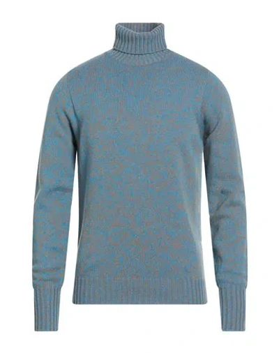 Drumohr Man Turtleneck Light Blue Size 42 Lambswool