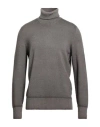 Drumohr Man Turtleneck Light Brown Size 42 Merino Wool