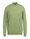 Drumohr Man Turtleneck Lime Green Size 42 Wool, Silk, Cashmere