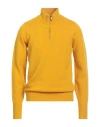 Drumohr Man Turtleneck Marigold Size 40 Lambswool In Yellow