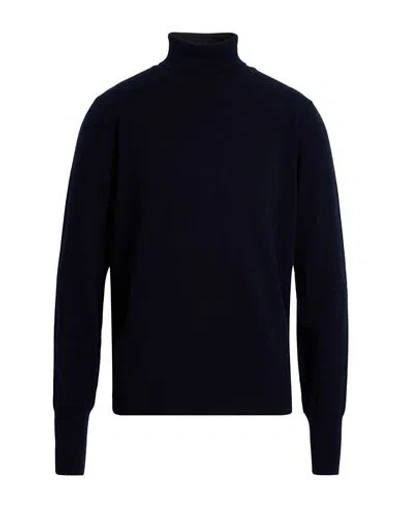 Drumohr Man Turtleneck Midnight Blue Size 44 Recycled Cashmere, Recycled Wool