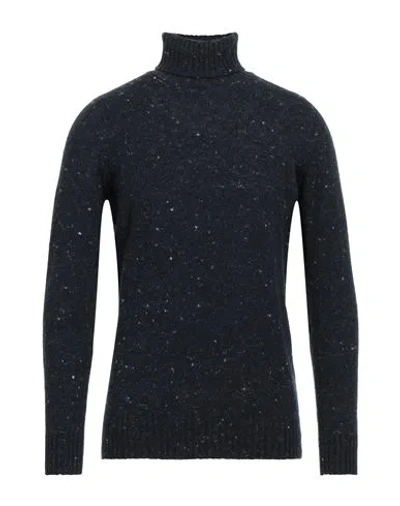 DRUMOHR DRUMOHR MAN TURTLENECK MIDNIGHT BLUE SIZE 44 VIRGIN WOOL, CASHMERE, POLYAMIDE