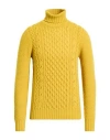 Drumohr Man Turtleneck Mustard Size 44 Lambswool In Yellow