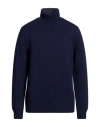 Drumohr Man Turtleneck Navy Blue Size 44 Cashmere