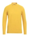 Drumohr Man Turtleneck Ocher Size 42 Lambswool In Yellow