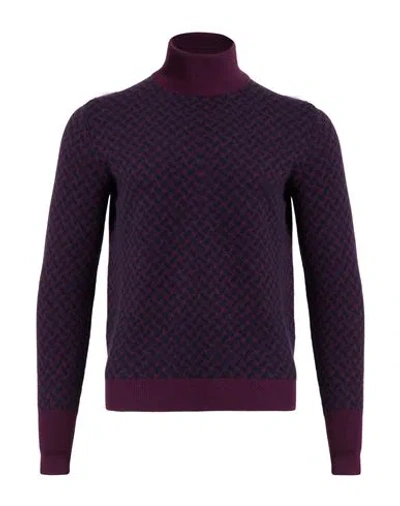 Drumohr Man Turtleneck Plum Size 46 Cashmere In Multi
