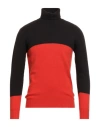 Drumohr Man Turtleneck Red Size 44 Cashmere In Black