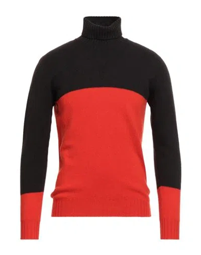 Drumohr Man Turtleneck Red Size 44 Cashmere In Black