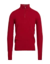 Drumohr Man Turtleneck Brick Size 44 Merino Wool In Red
