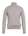 Drumohr Man Turtleneck Sand Size 44 Cashmere