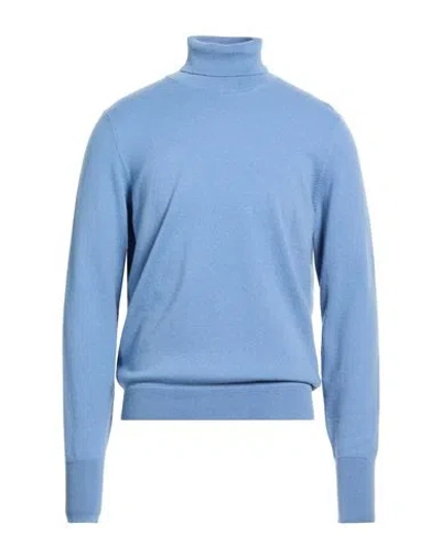 Drumohr Man Turtleneck Sky Blue Size 40 Cashmere