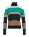 Drumohr Man Turtleneck Turquoise Size 44 Lambswool In Multi