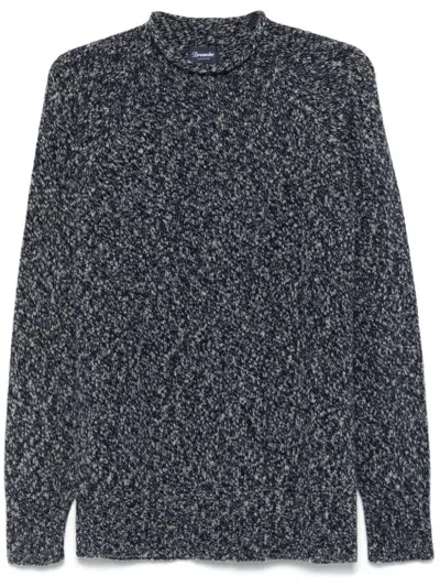 Drumohr Marl-knit Sweater In Blue