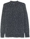 Drumohr Marl-knit Sweater In Black