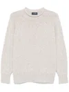Drumohr Fine-knit Cashmere Sweatshirt In White