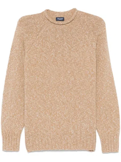 Drumohr Turtleneck Sweather Rule` Neck In Brown