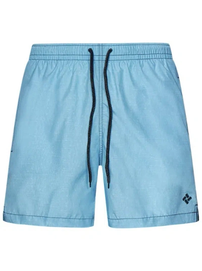 Drumohr Melange Ligh Blue Nylon Swim Shorts
