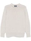 Drumohr Fine-knit Cashmere Sweatshirt In Beige