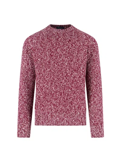 DRUMOHR DRUMOHR MÉLANGE WOOL SWEATER – RED