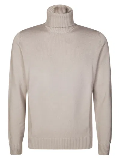 Drumohr Men's Merino Wool Turtleneck Sweater In Neutral