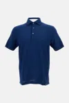 Drumohr Cotton Polo Shirt In Blue