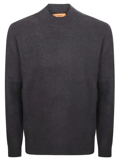 Drumohr Brushed-finish Mock-neck Sweater In Multi