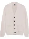 Drumohr Merino Wool Cardigan In Neutrals
