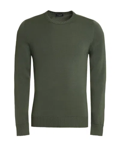 Drumohr Merino Wool Crew-neck Jumper In Green