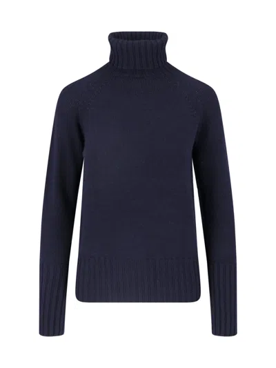 Drumohr Merino Wool Crewneck Sweater For Women In Blue