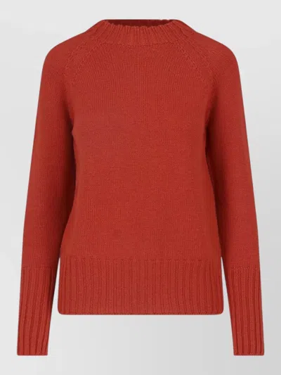 Drumohr Merino Wool Crewneck Sweatshirt In Red
