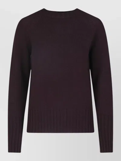 Drumohr Merino Wool Crewneck Sweatshirt In Brown