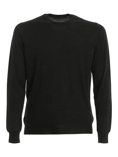 Drumohr Merino Wool Sweater In Gris Oscuro