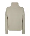 Drumohr Long Sleeves Turtle Neck Oversized Sweater In Nude