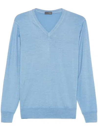 Drumohr Merino-wool Top In Blue